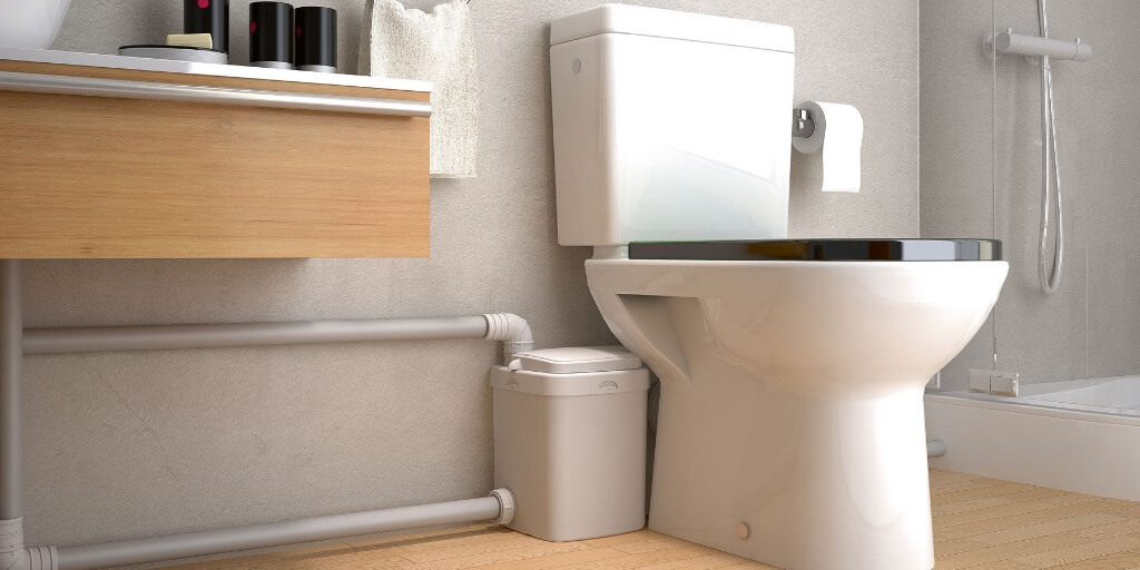 Broyeur Sanitaire Pompes de Relevage 600W pour WC, Lavabo, Douche Pompe  Eaux Usées 100l/m blanc